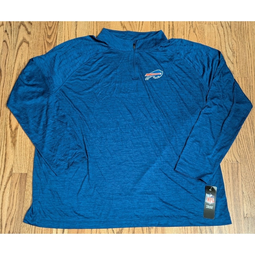 Buffalo Bills 1/4 Zip Pullover Lightweight Blue Men's 4XL Logo Athletic NFL
